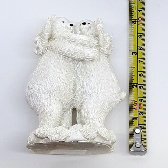 ❤️ Hugging Angel Bears 4" Figurine Iridescent Sparkle SIA Collection Resin - Picture 4 of 9